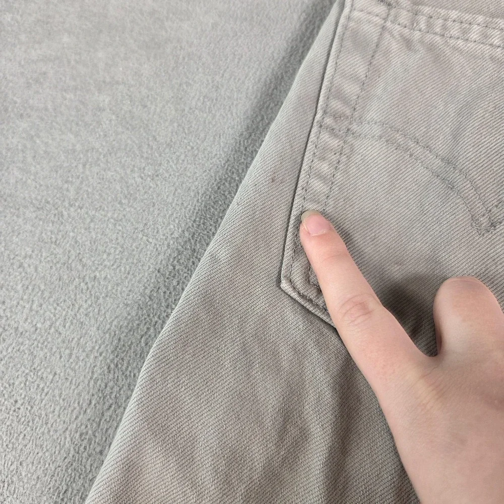 Vintage‎ Levis 501 Jeans Mens Gray Denim Made USA Button Stained 90s fits 27x30